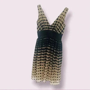 Anthropologie Burlapp party dress with polka dots